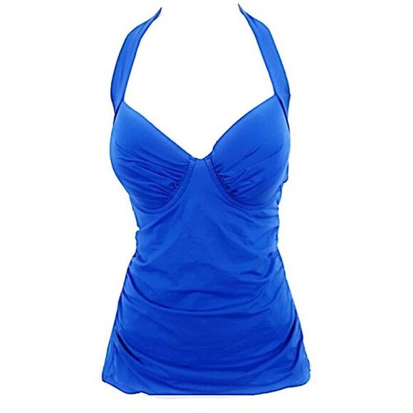 Tommy Bahama Pearl Solids Underwire Molded Cup Tankini Bikini Top - Mazarine Blu - Picture 1 of 11